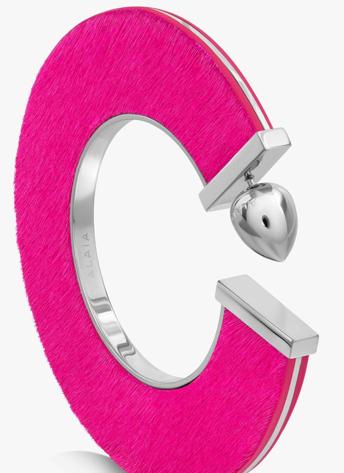 BLADE HOOPS  ALAÏA FUCHSIA BLADE HOOPS